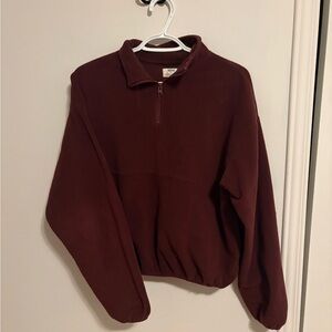 Burgundy Quarter-Zip Pullover